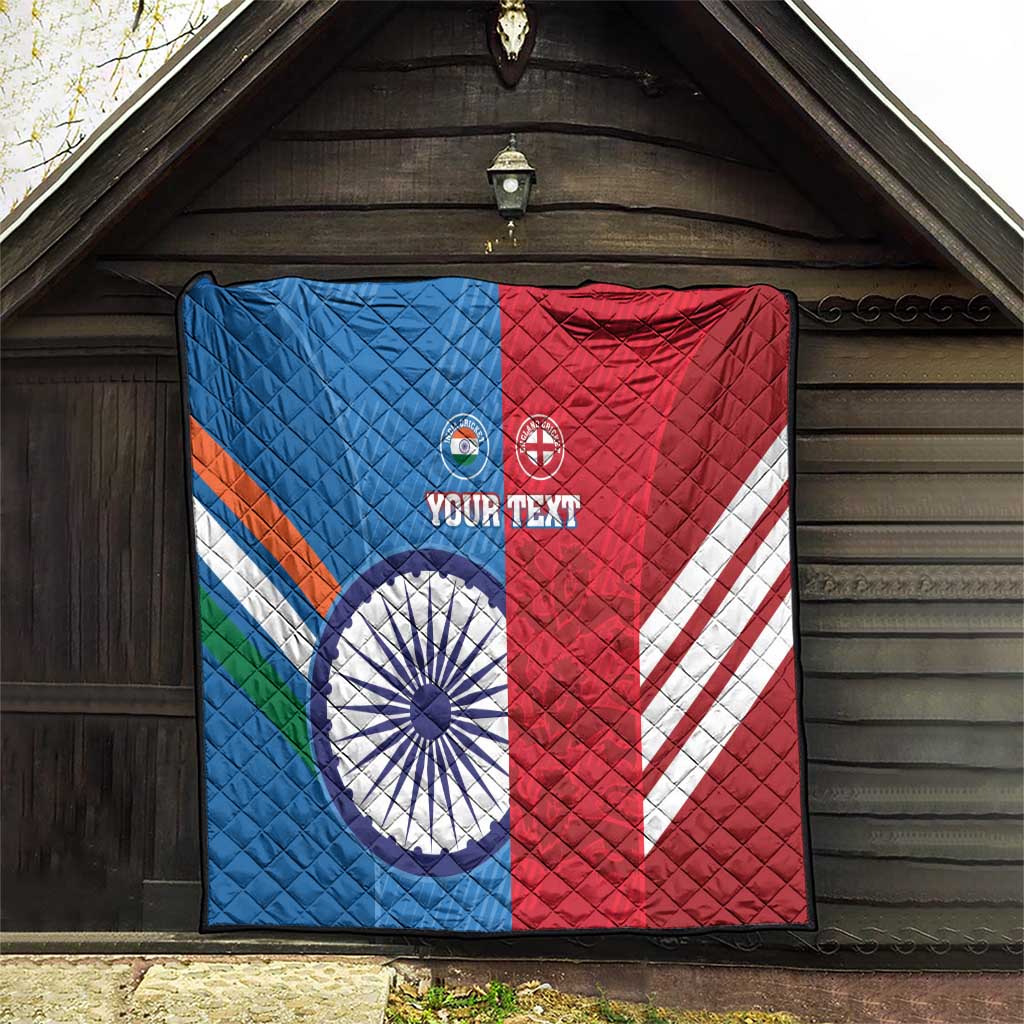Custom India And England Cricket Quilt 2024 Together Dynamic Version - Wonder Print Shop