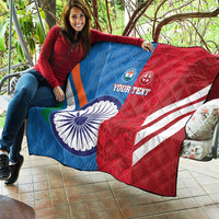 Custom India And England Cricket Quilt 2024 Together Dynamic Version - Wonder Print Shop