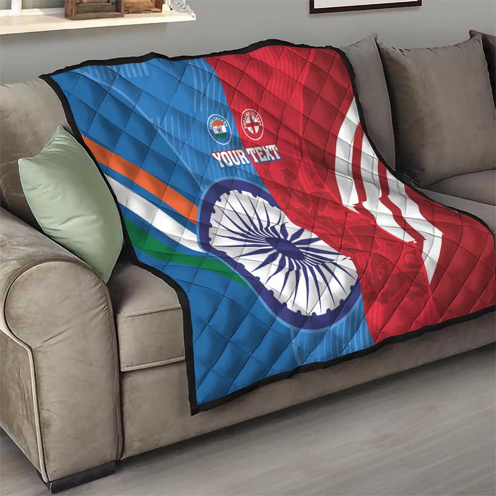 Custom India And England Cricket Quilt 2024 Together Dynamic Version - Wonder Print Shop