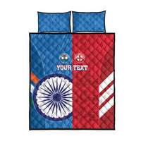 Custom India And England Cricket Quilt Bed Set 2024 Together Dynamic Version - Wonder Print Shop