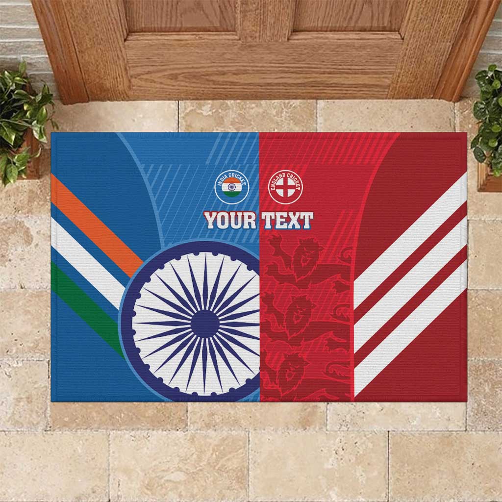 Custom India And England Cricket Rubber Doormat 2024 Together Dynamic Version - Wonder Print Shop