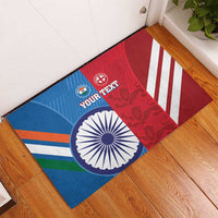 Custom India And England Cricket Rubber Doormat 2024 Together Dynamic Version - Wonder Print Shop