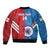 Custom India And England Cricket Sleeve Zip Bomber Jacket 2024 Together Dynamic Version - Wonder Print Shop
