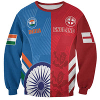 Custom India And England Cricket Sweatshirt 2024 Together Dynamic Version - Wonder Print Shop