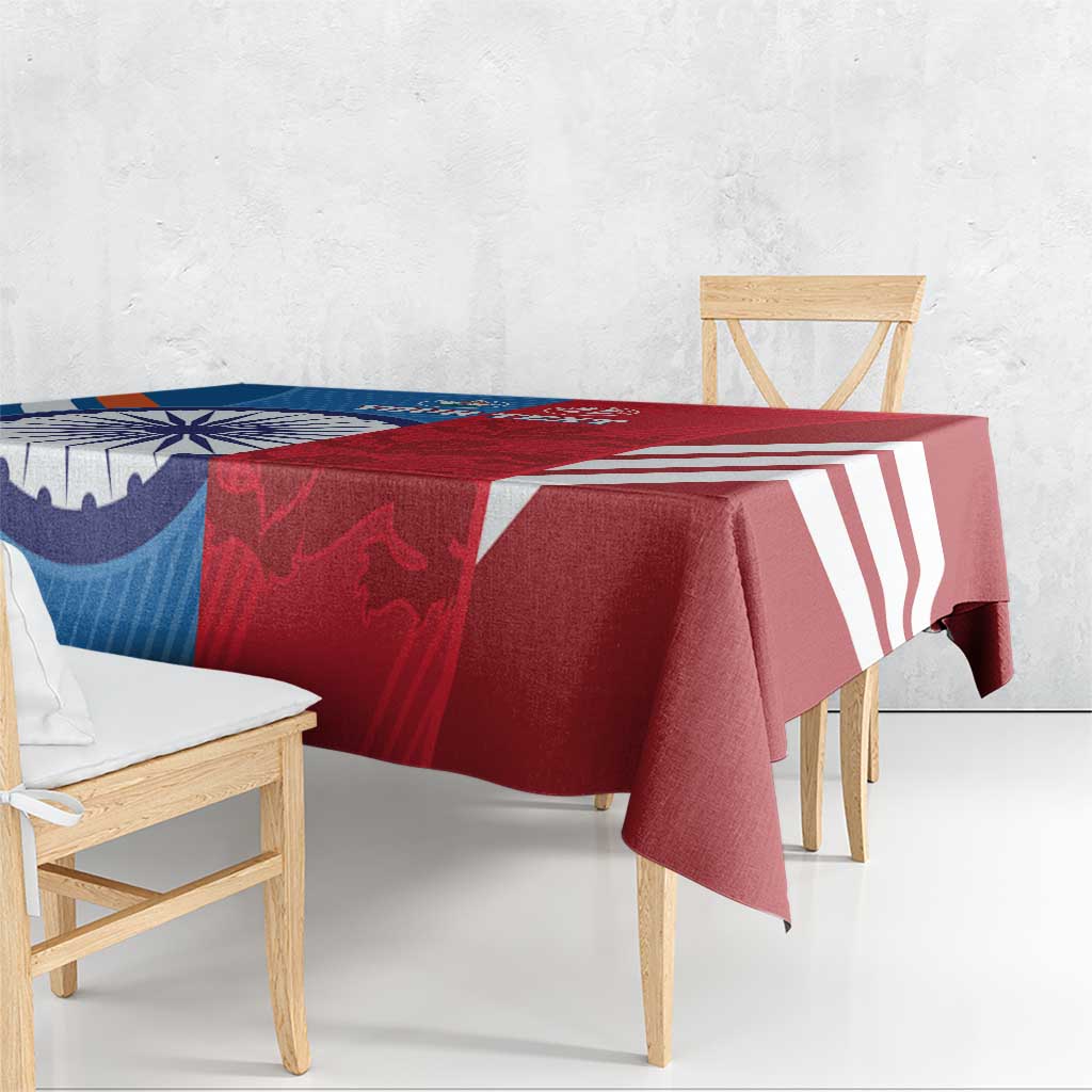 Custom India And England Cricket Tablecloth 2024 Together Dynamic Version - Wonder Print Shop