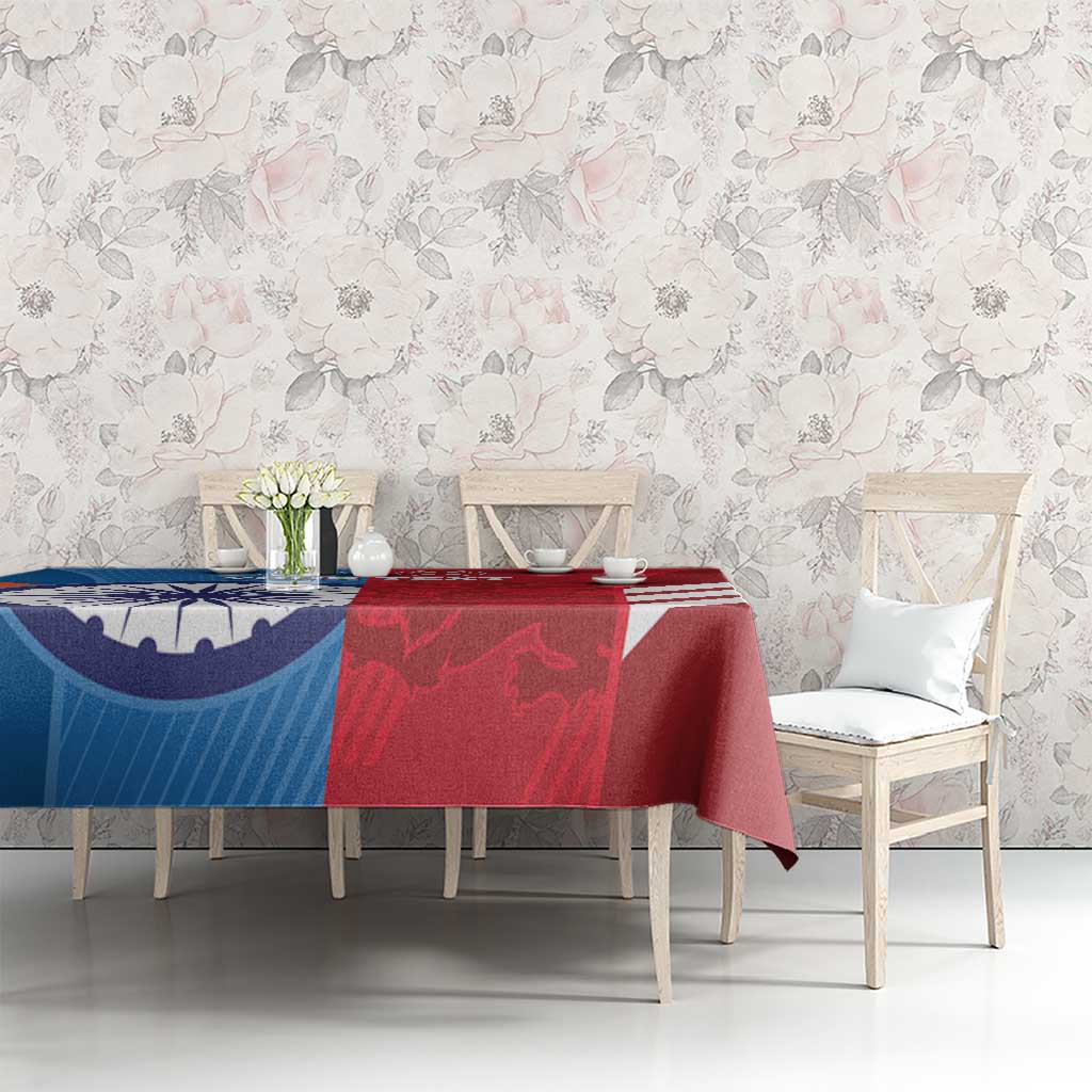 Custom India And England Cricket Tablecloth 2024 Together Dynamic Version - Wonder Print Shop