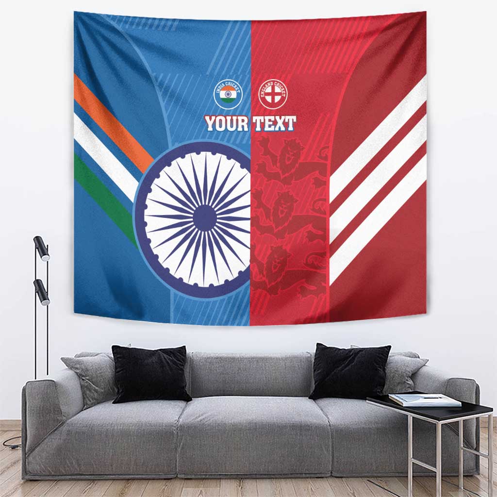 Custom India And England Cricket Tapestry 2024 Together Dynamic Version - Wonder Print Shop