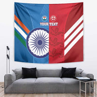 Custom India And England Cricket Tapestry 2024 Together Dynamic Version - Wonder Print Shop