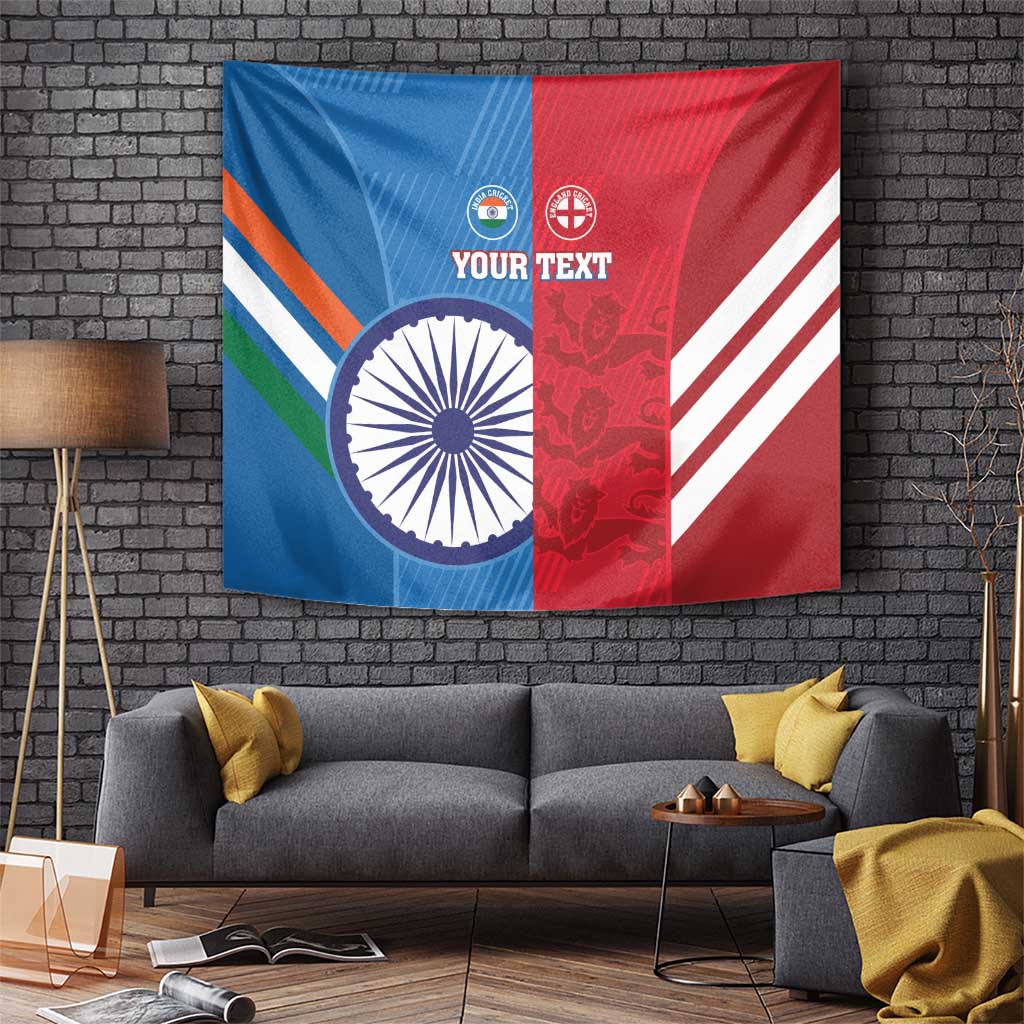 Custom India And England Cricket Tapestry 2024 Together Dynamic Version - Wonder Print Shop
