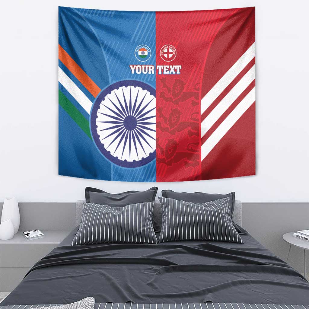 Custom India And England Cricket Tapestry 2024 Together Dynamic Version - Wonder Print Shop