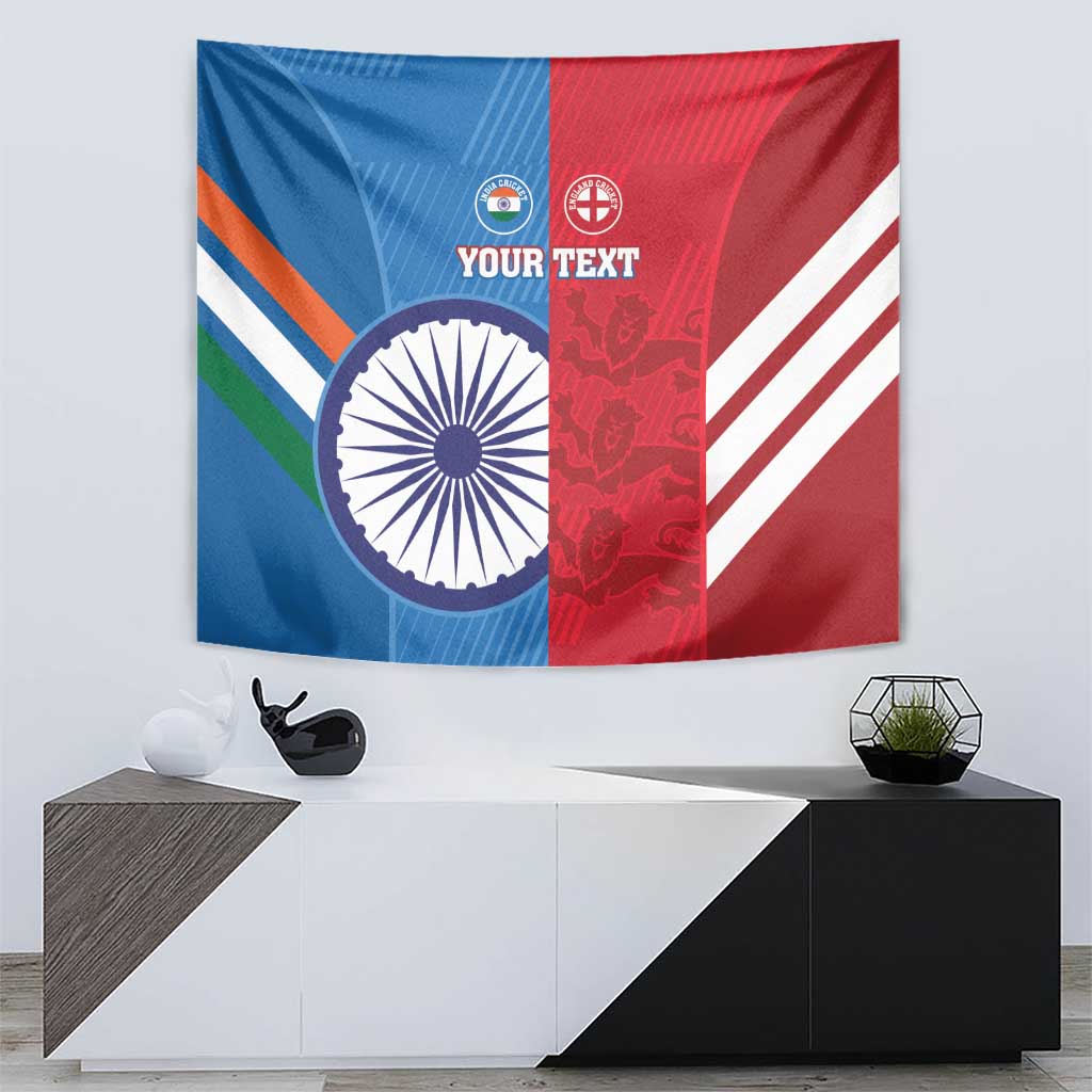 Custom India And England Cricket Tapestry 2024 Together Dynamic Version - Wonder Print Shop