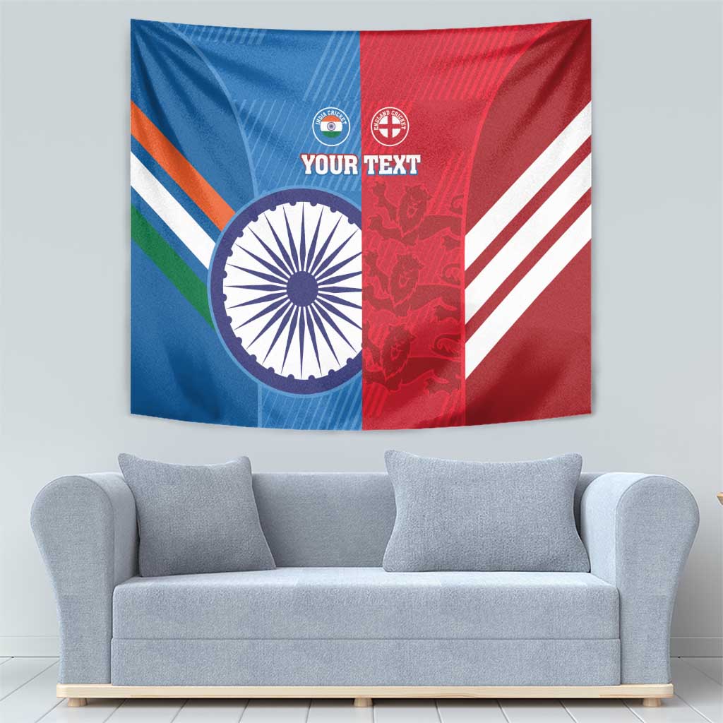 Custom India And England Cricket Tapestry 2024 Together Dynamic Version - Wonder Print Shop