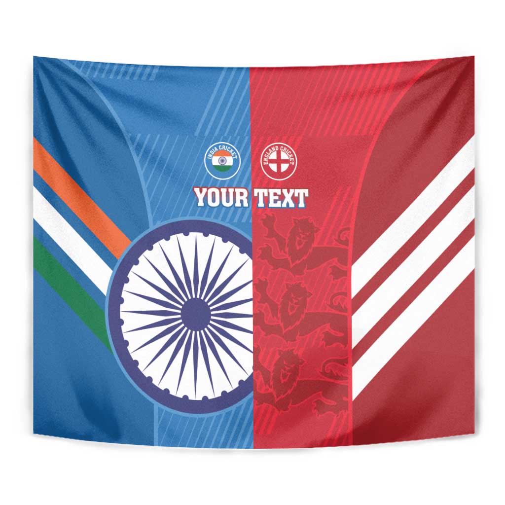 Custom India And England Cricket Tapestry 2024 Together Dynamic Version - Wonder Print Shop