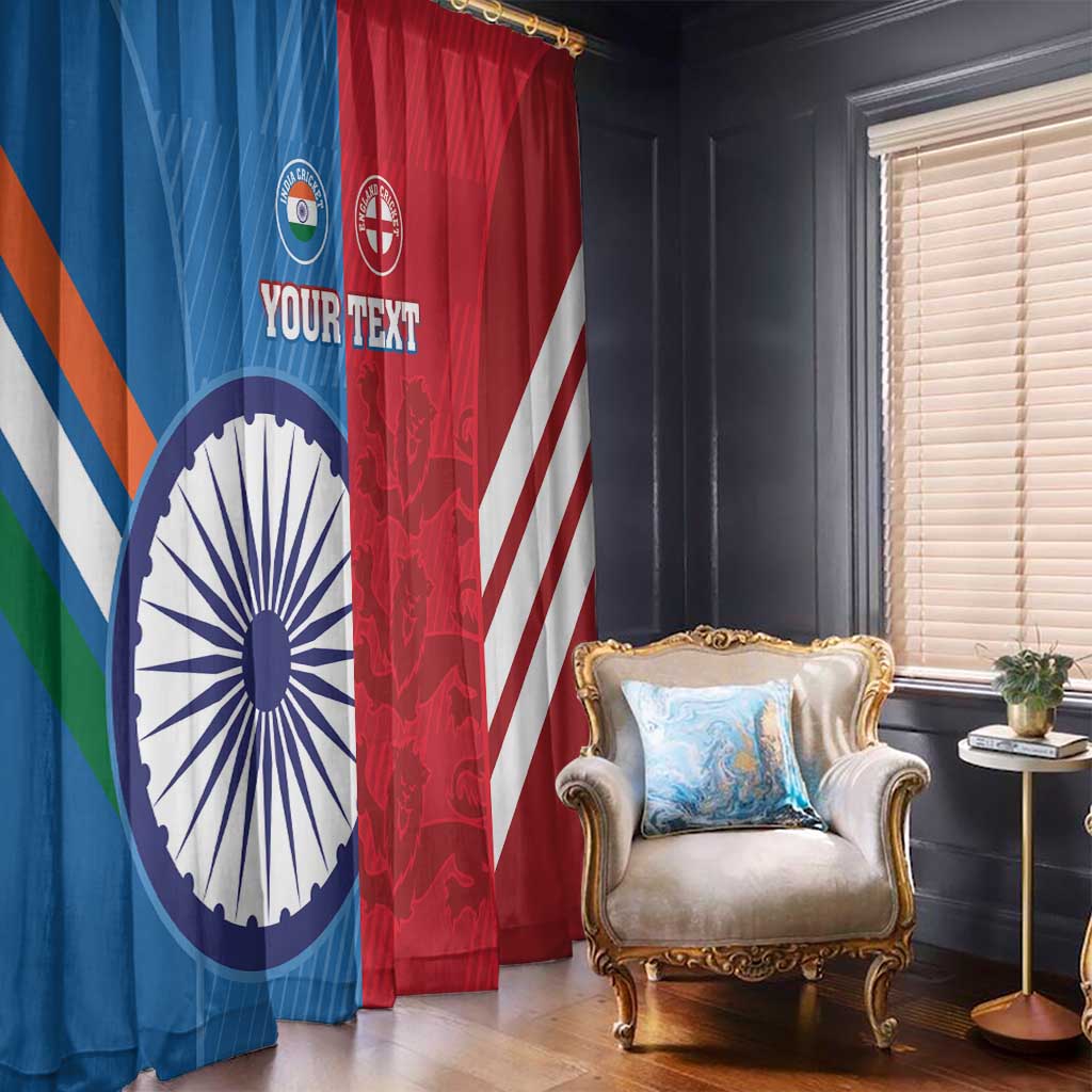 Custom India And England Cricket Window Curtain 2024 Together Dynamic Version - Wonder Print Shop
