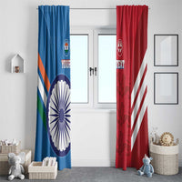 Custom India And England Cricket Window Curtain 2024 Together Dynamic Version - Wonder Print Shop