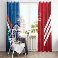 Custom India And England Cricket Window Curtain 2024 Together Dynamic Version - Wonder Print Shop