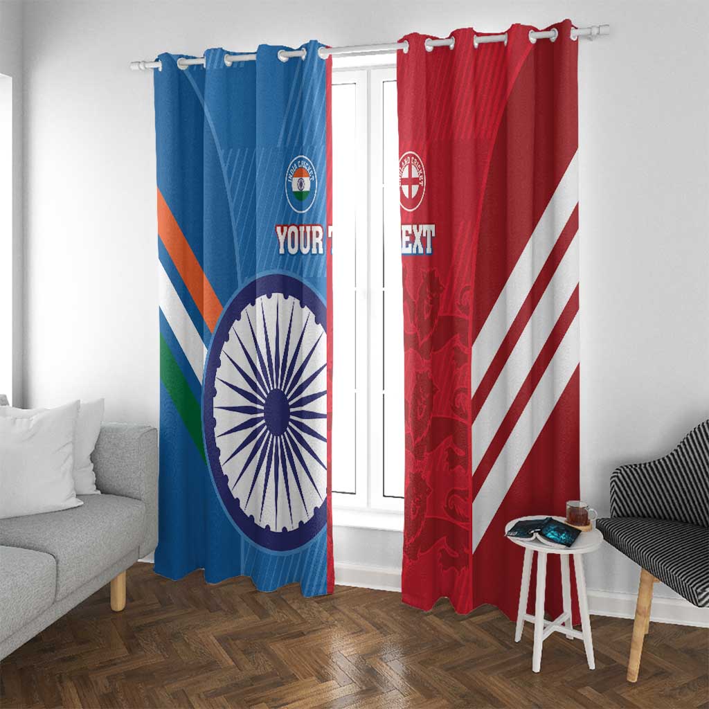 Custom India And England Cricket Window Curtain 2024 Together Dynamic Version - Wonder Print Shop