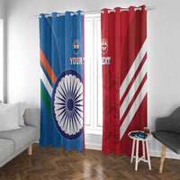 Custom India And England Cricket Window Curtain 2024 Together Dynamic Version - Wonder Print Shop