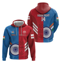 Custom India And England Cricket Zip Hoodie 2024 Together Dynamic Version - Wonder Print Shop