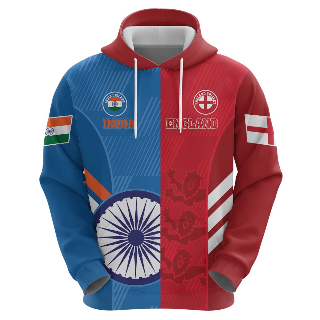 Custom India And England Cricket Zip Hoodie 2024 Together Dynamic Version - Wonder Print Shop