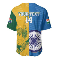 Custom India And South Africa Cricket Baseball Jersey 2024 Together Dynamic Version - Wonder Print Shop