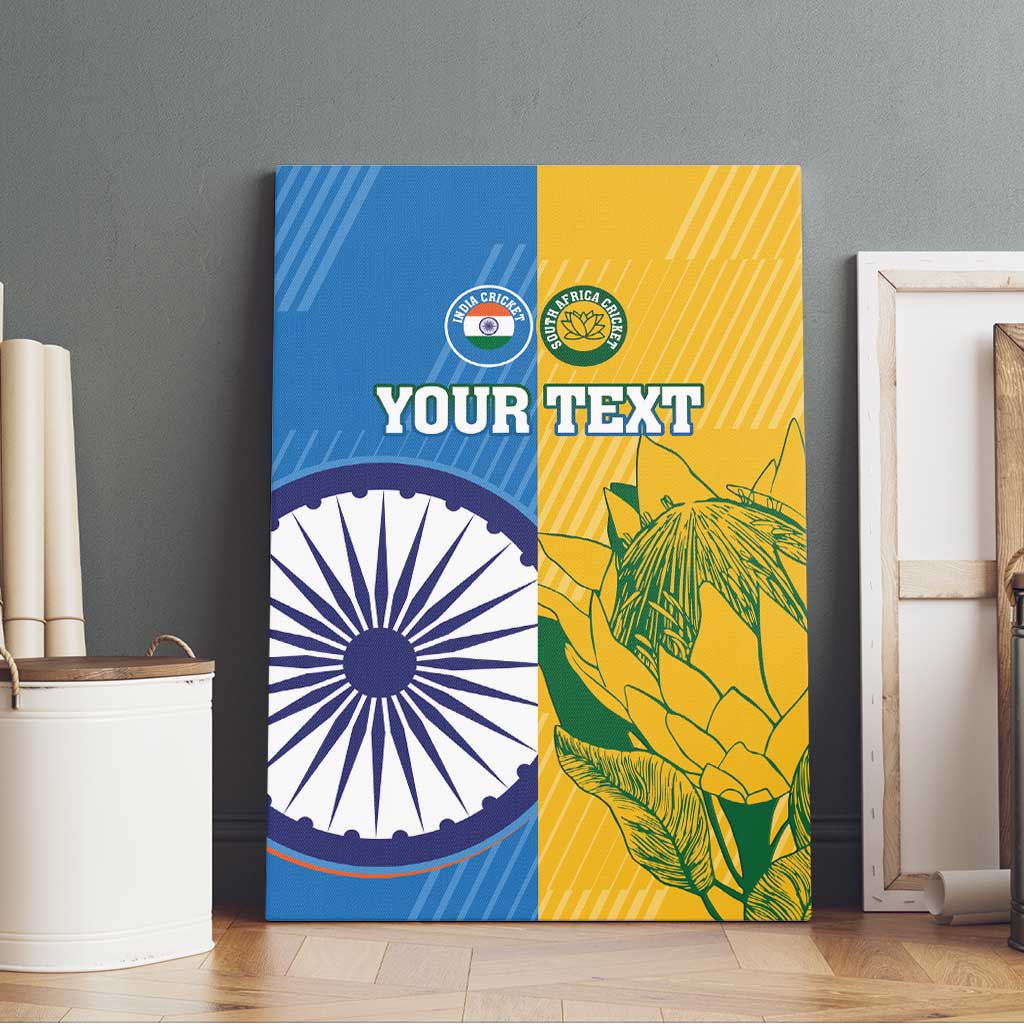 Custom India And South Africa Cricket Canvas Wall Art 2024 Together Dynamic Version - Wonder Print Shop