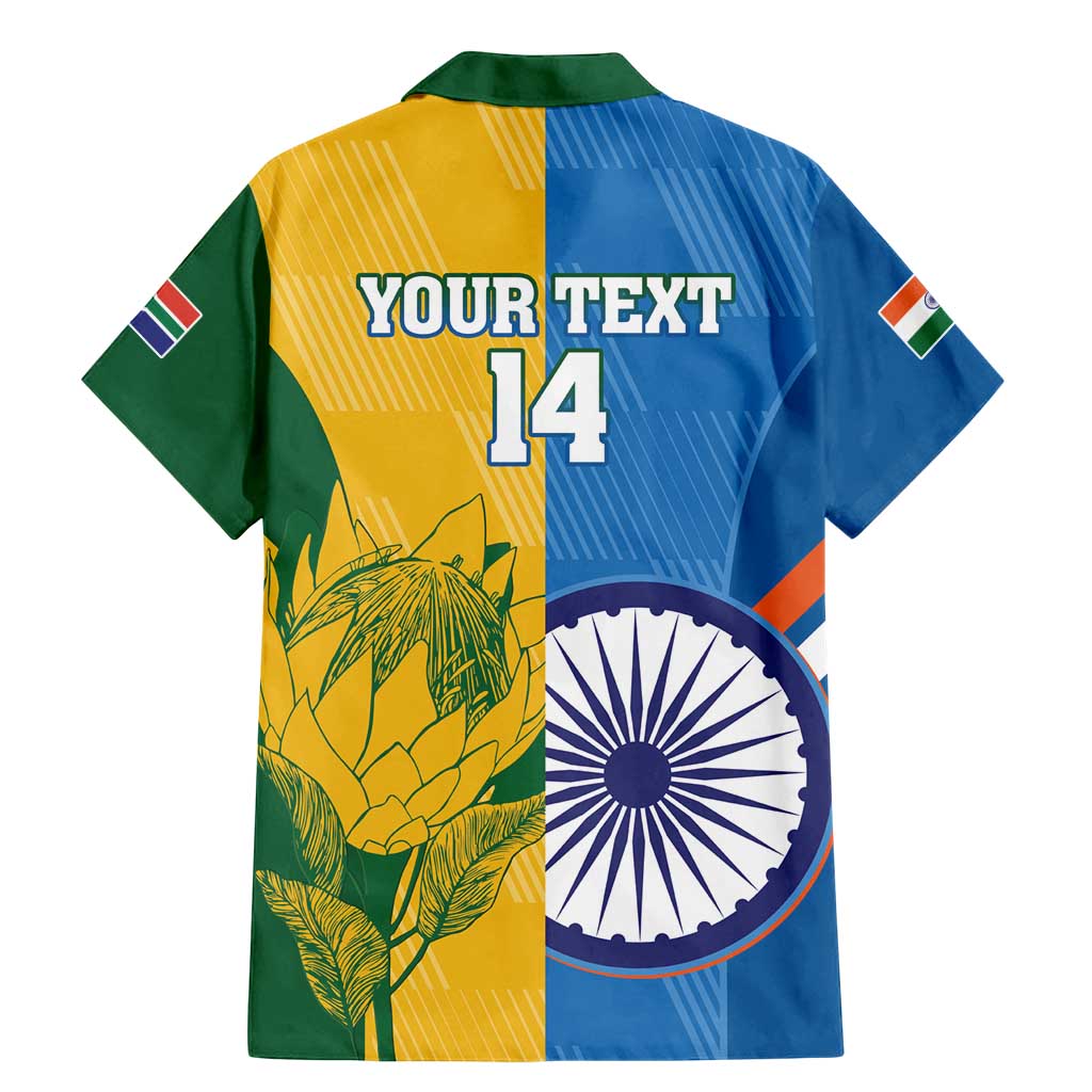 Custom India And South Africa Cricket Family Matching Mermaid Dress and Hawaiian Shirt 2024 Together Dynamic Version - Wonder Print Shop