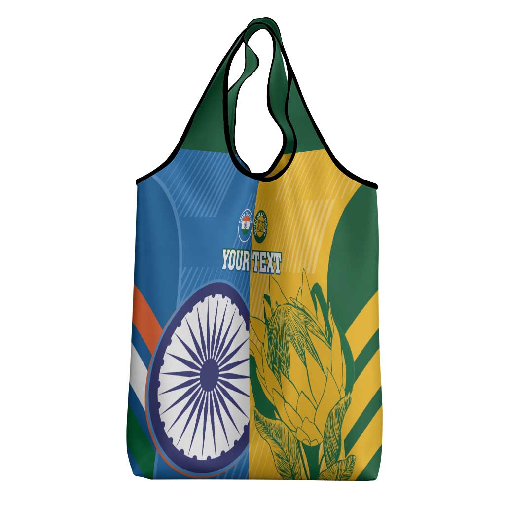 Custom India And South Africa Cricket Grocery Bag Together Dynamic Version