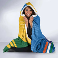 Custom India And South Africa Cricket Hooded Blanket 2024 Together Dynamic Version