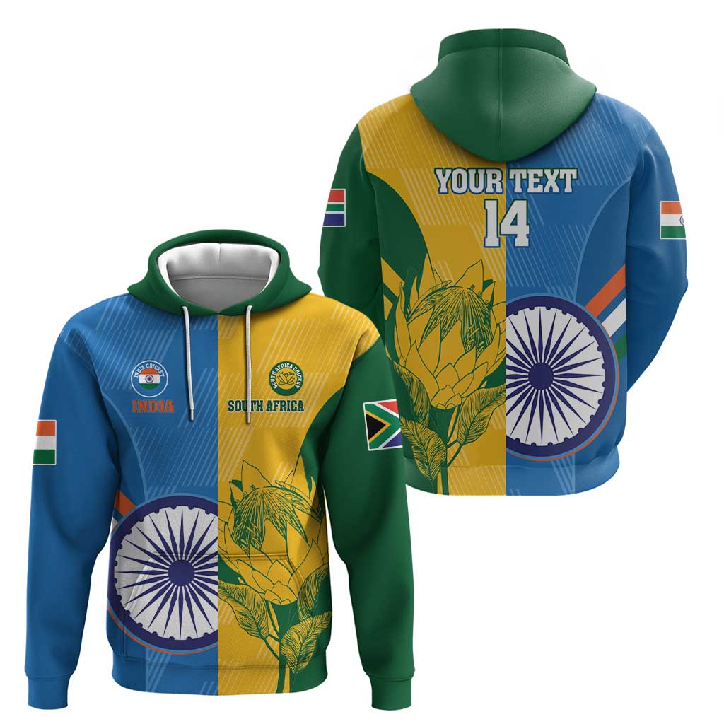 Custom India And South Africa Cricket Hoodie 2024 Together Dynamic Version - Wonder Print Shop