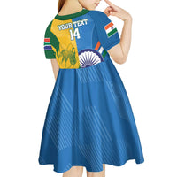 Custom India And South Africa Cricket Kid Short Sleeve Dress 2024 Together Dynamic Version - Wonder Print Shop