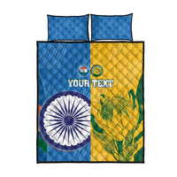 Custom India And South Africa Cricket Quilt Bed Set 2024 Together Dynamic Version - Wonder Print Shop