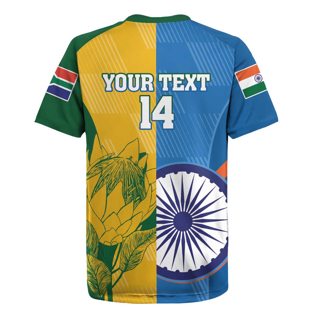 Custom India And South Africa Cricket Rugby Jersey 2024 Together Dynamic Version - Wonder Print Shop