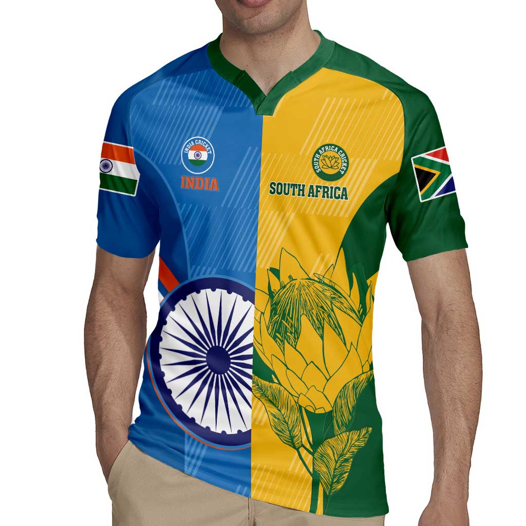 Custom India And South Africa Cricket Rugby Jersey 2024 Together Dynamic Version - Wonder Print Shop