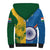 Custom India And South Africa Cricket Sherpa Hoodie 2024 Together Dynamic Version - Wonder Print Shop