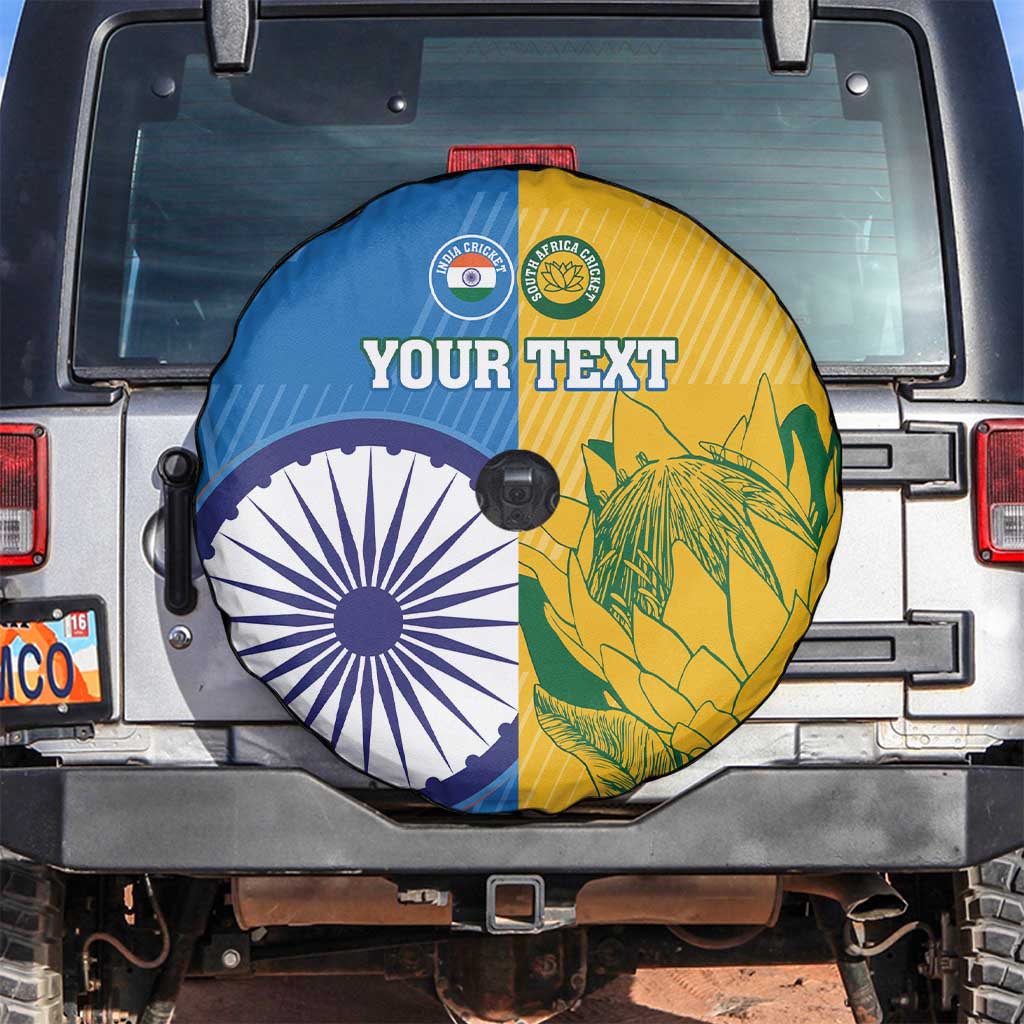 Custom India And South Africa Cricket Spare Tire Cover 2024 Together Dynamic Version - Wonder Print Shop