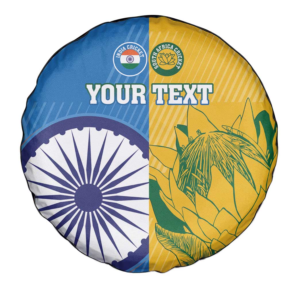 Custom India And South Africa Cricket Spare Tire Cover 2024 Together Dynamic Version - Wonder Print Shop