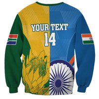 Custom India And South Africa Cricket Sweatshirt 2024 Together Dynamic Version - Wonder Print Shop