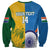 Custom India And South Africa Cricket Sweatshirt 2024 Together Dynamic Version - Wonder Print Shop