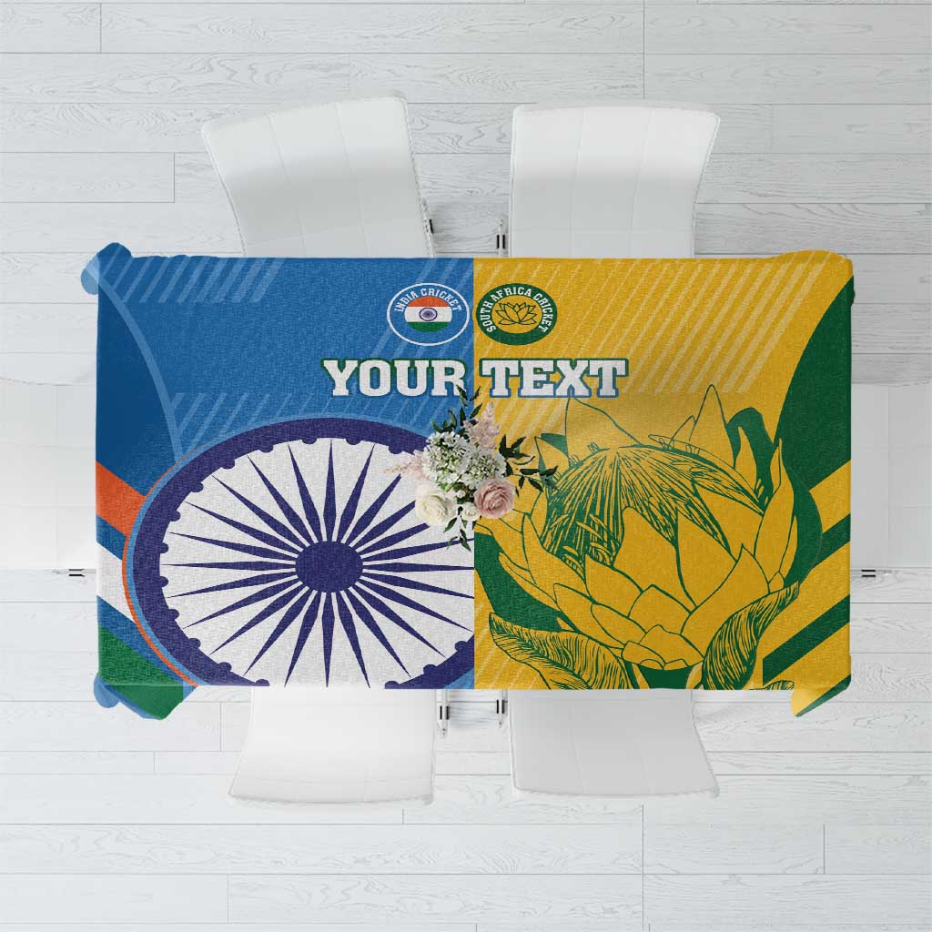 Custom India And South Africa Cricket Tablecloth 2024 Together Dynamic Version - Wonder Print Shop