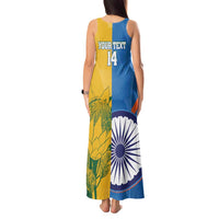 Custom India And South Africa Cricket Tank Maxi Dress 2024 Together Dynamic Version - Wonder Print Shop