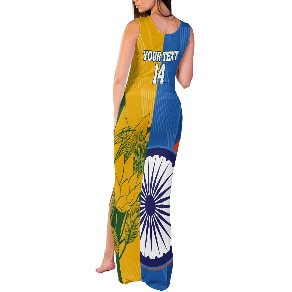 Custom India And South Africa Cricket Tank Maxi Dress 2024 Together Dynamic Version - Wonder Print Shop