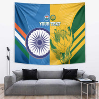 Custom India And South Africa Cricket Tapestry 2024 Together Dynamic Version - Wonder Print Shop