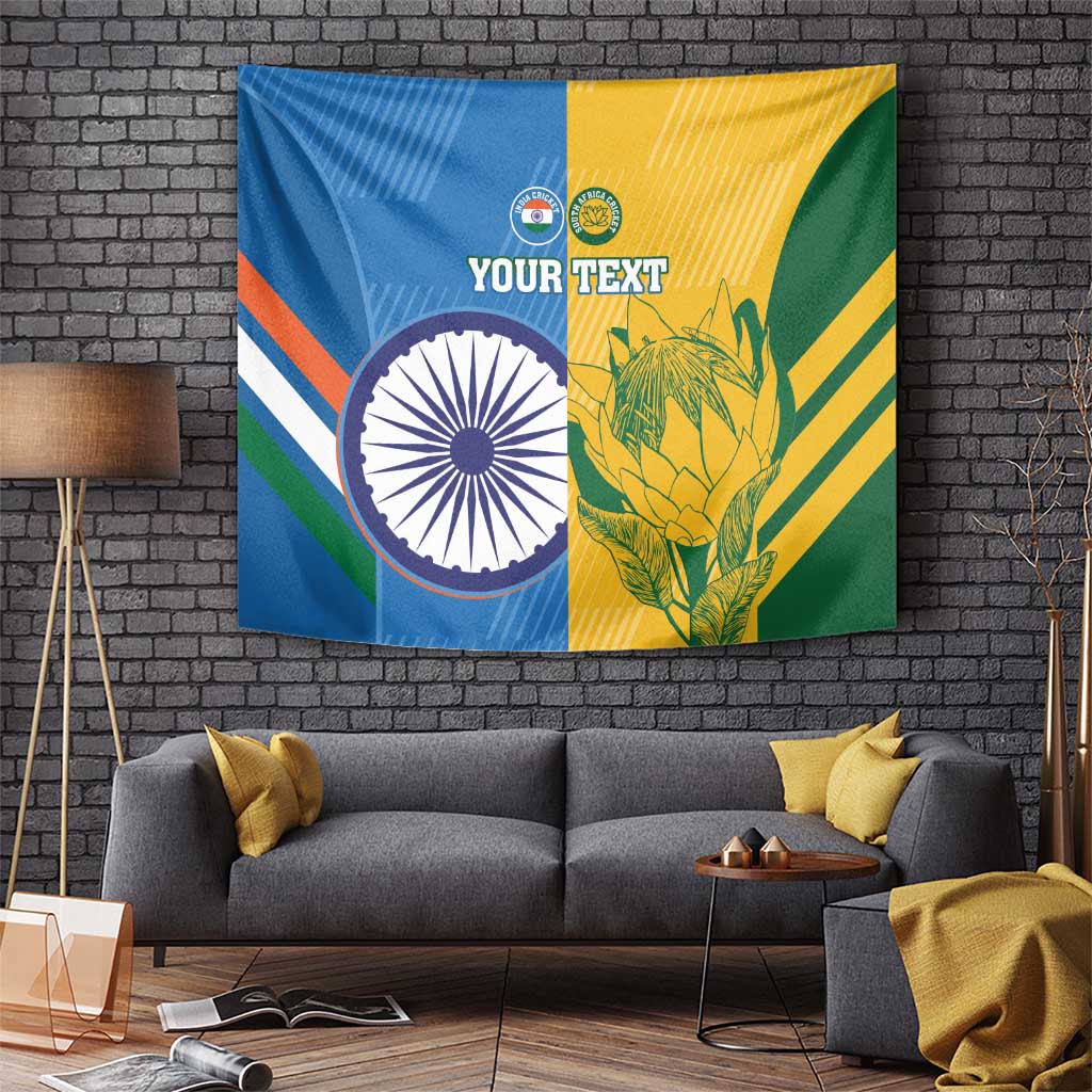 Custom India And South Africa Cricket Tapestry 2024 Together Dynamic Version - Wonder Print Shop