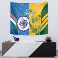 Custom India And South Africa Cricket Tapestry 2024 Together Dynamic Version - Wonder Print Shop