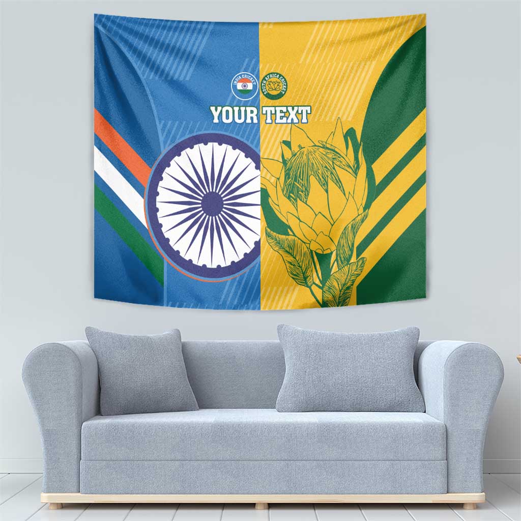 Custom India And South Africa Cricket Tapestry 2024 Together Dynamic Version - Wonder Print Shop