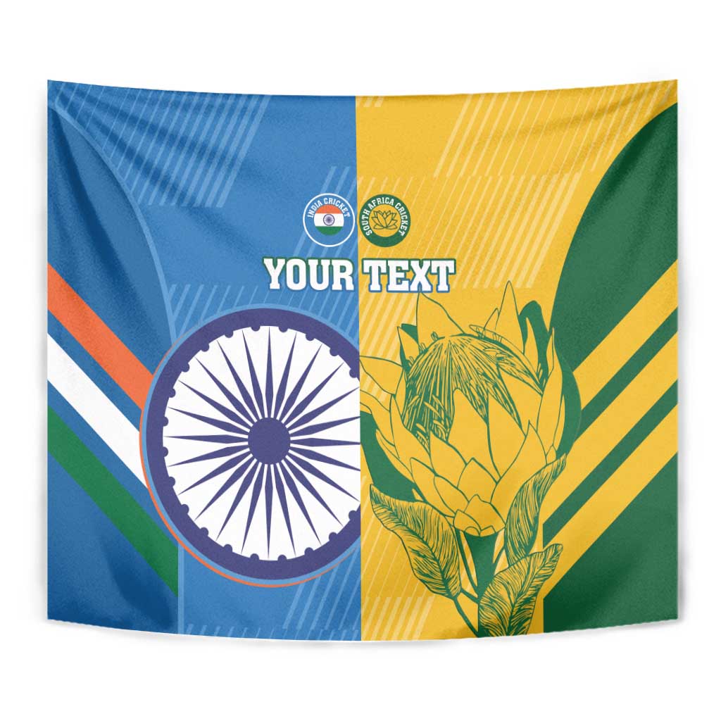 Custom India And South Africa Cricket Tapestry 2024 Together Dynamic Version - Wonder Print Shop