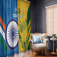 Custom India And South Africa Cricket Window Curtain 2024 Together Dynamic Version - Wonder Print Shop