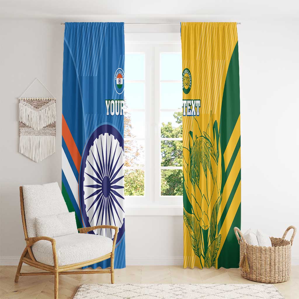 Custom India And South Africa Cricket Window Curtain 2024 Together Dynamic Version - Wonder Print Shop