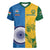 Custom India And South Africa Cricket Women V-Neck T-Shirt 2024 Together Dynamic Version - Wonder Print Shop